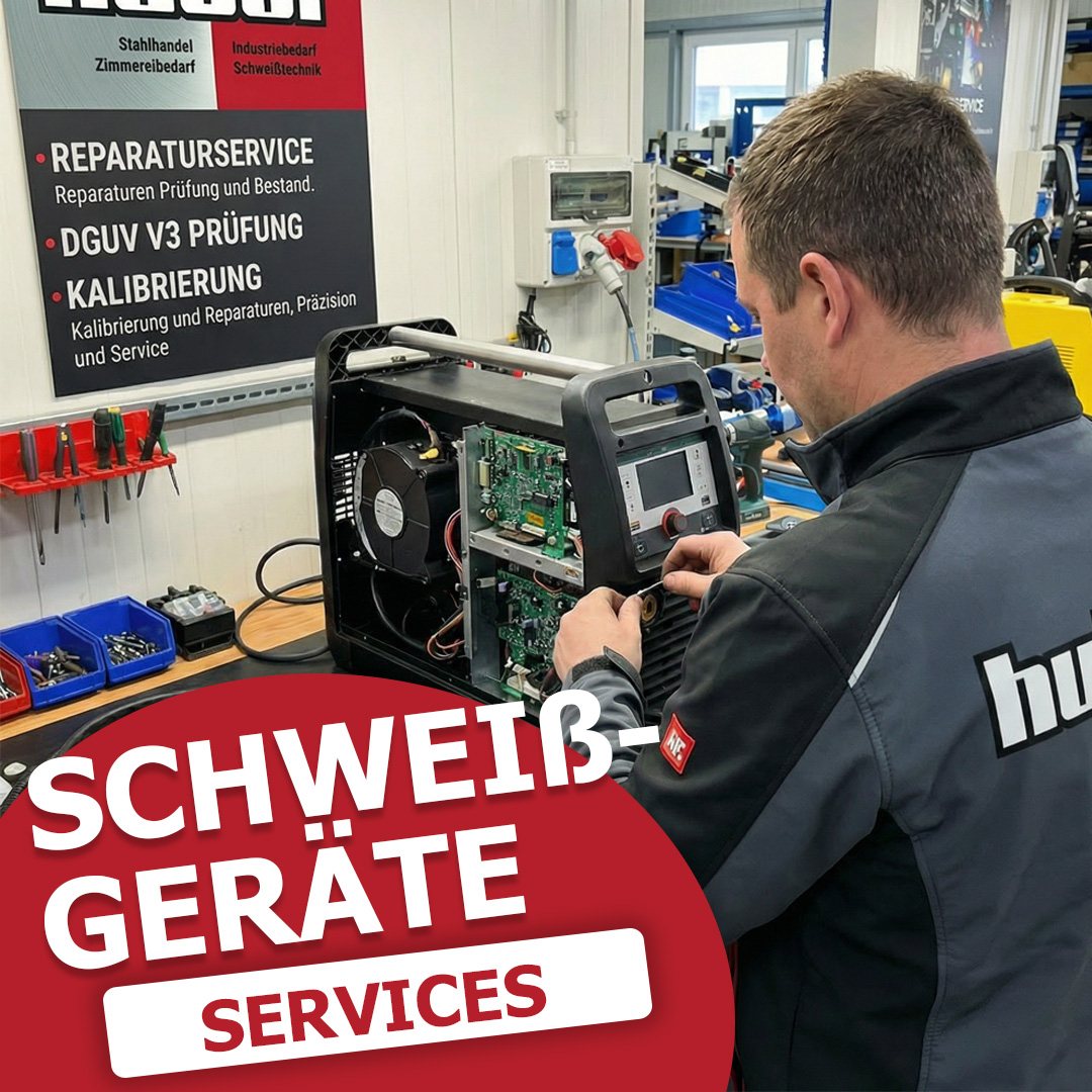Reparatur, DGUV V3 Prüfung und Kalibrierung von Schweißgeräten